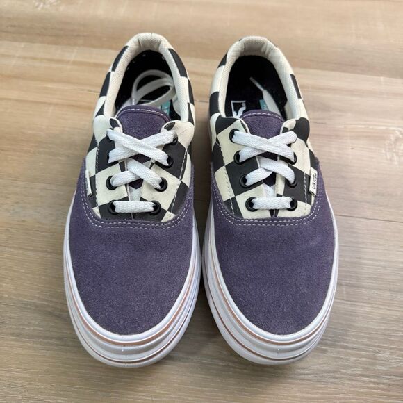 New Women’s Vans Super Comfy Cush Era Purple Velvet Platform Sneakers Size 5.5 - Picture 3 of 8